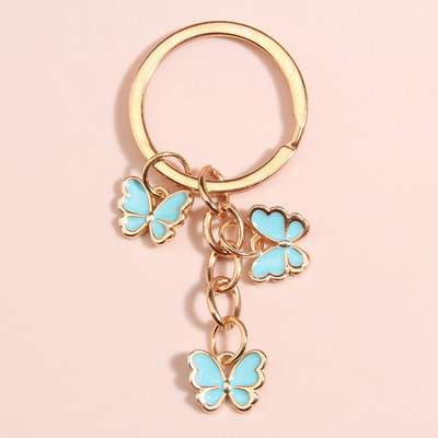 Breloc fluture nou emailat colorat Insecte Cheie masina Femei Geanta Accesorii Bijuterii Cadouri