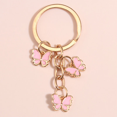 Breloc fluture nou emailat colorat Insecte Cheie masina Femei Geanta Accesorii Bijuterii Cadouri