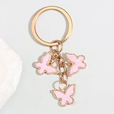 Breloc fluture nou emailat colorat Insecte Cheie masina Femei Geanta Accesorii Bijuterii Cadouri