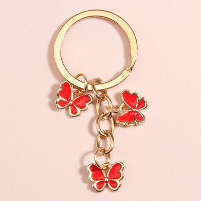 Breloc fluture nou emailat colorat Insecte Cheie masina Femei Geanta Accesorii Bijuterii Cadouri
