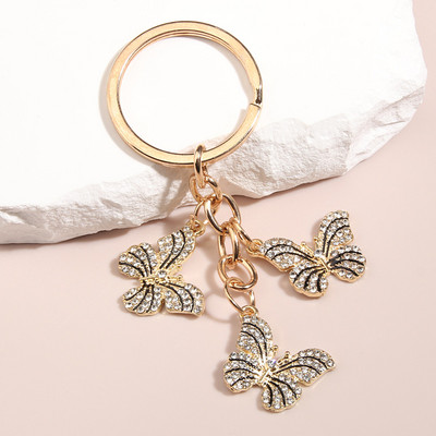 Breloc fluture nou emailat colorat Insecte Cheie masina Femei Geanta Accesorii Bijuterii Cadouri