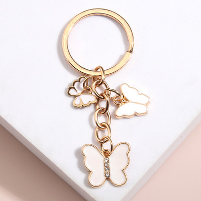 Breloc fluture nou emailat colorat Insecte Cheie masina Femei Geanta Accesorii Bijuterii Cadouri