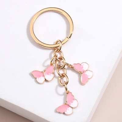 Breloc fluture nou emailat colorat Insecte Cheie masina Femei Geanta Accesorii Bijuterii Cadouri