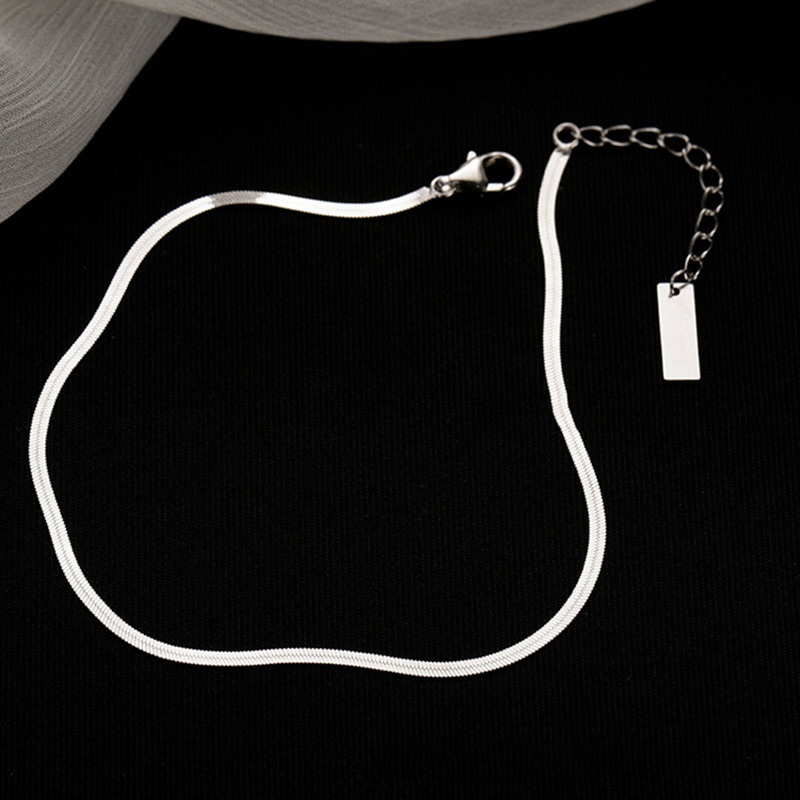 gleznă simplă de culoare argintie cuțit pandantiv pe picior gleznă de vară brățări de plajă desculț picior 23,5 cm (9 2/8") lungime, 1 bucată