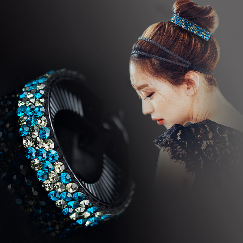 Suport pentru coadă de cal cu ciucuri cu strasuri de lux Agrafe pentru gheare de păr Agrafe pentru ac de păr Ace Accesorii de păr la modă pentru femei