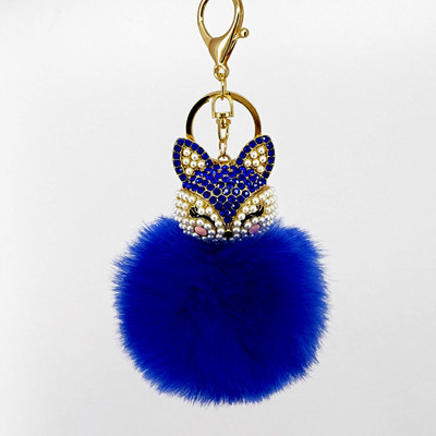 8Color legjobb Cool Puff Ball kulcstartók Aranyos Fox Kulcstartók Gyerekek Női Személyre szabott Gyűrűk Kulcstartók Autótáska Kulcstartók