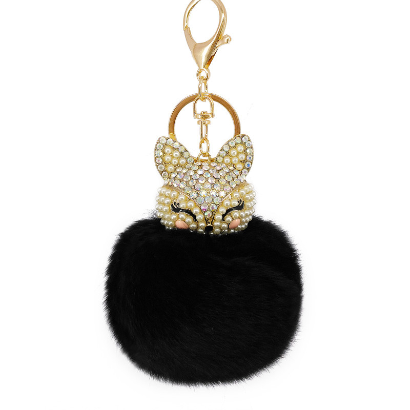 8Color legjobb Cool Puff Ball kulcstartók Aranyos Fox Kulcstartók Gyerekek Női Személyre szabott Gyűrűk Kulcstartók Autótáska Kulcstartók