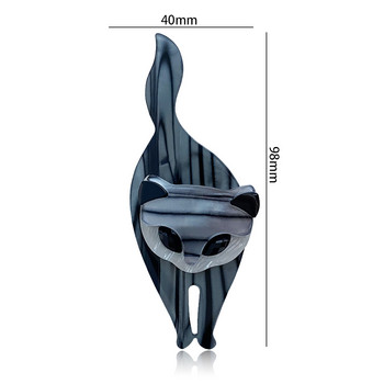 Винтидж акрилни ръчно изработени потребителски котешки брошки за жени Анимационни животни Ежедневни парти брошка Безопасни игли Подаръци