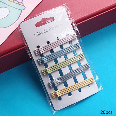 20/50 db/csomag Hajcsat Hajtűk Női Bobby Pins Hajfogantyúk Hajcsat Egyszerű Candy Color Hajformázó Kiegészítő Szettek