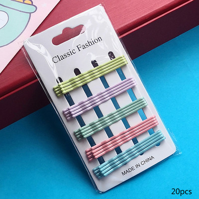 20/50 db/csomag Hajcsat Hajtűk Női Bobby Pins Hajfogantyúk Hajcsat Egyszerű Candy Color Hajformázó Kiegészítő Szettek