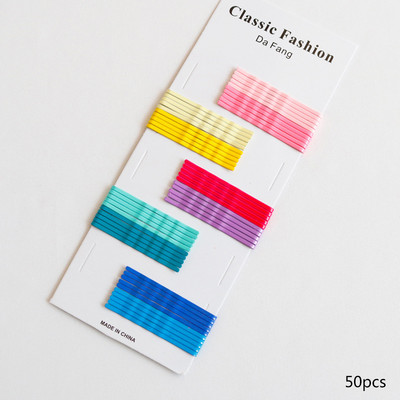 20/50 db/csomag Hajcsat Hajtűk Női Bobby Pins Hajfogantyúk Hajcsat Egyszerű Candy Color Hajformázó Kiegészítő Szettek
