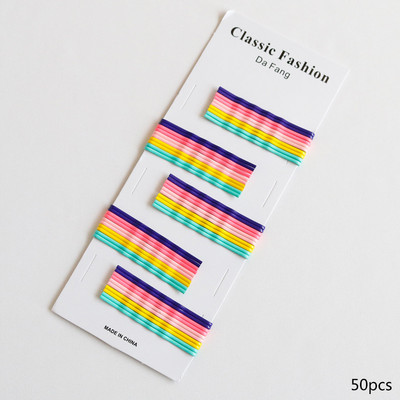 20/50 db/csomag Hajcsat Hajtűk Női Bobby Pins Hajfogantyúk Hajcsat Egyszerű Candy Color Hajformázó Kiegészítő Szettek