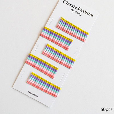 20/50 db/csomag Hajcsat Hajtűk Női Bobby Pins Hajfogantyúk Hajcsat Egyszerű Candy Color Hajformázó Kiegészítő Szettek