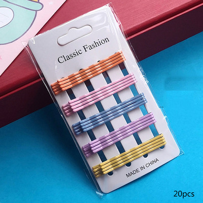 20/50 db/csomag Hajcsat Hajtűk Női Bobby Pins Hajfogantyúk Hajcsat Egyszerű Candy Color Hajformázó Kiegészítő Szettek