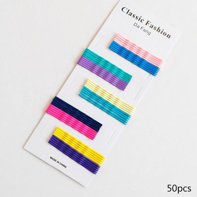 20/50 db/csomag Hajcsat Hajtűk Női Bobby Pins Hajfogantyúk Hajcsat Egyszerű Candy Color Hajformázó Kiegészítő Szettek