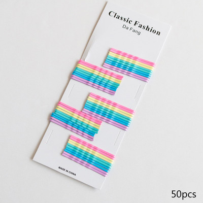 20/50 db/csomag Hajcsat Hajtűk Női Bobby Pins Hajfogantyúk Hajcsat Egyszerű Candy Color Hajformázó Kiegészítő Szettek