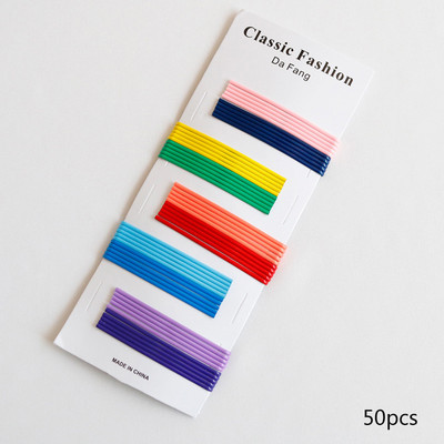 20/50 db/csomag Hajcsat Hajtűk Női Bobby Pins Hajfogantyúk Hajcsat Egyszerű Candy Color Hajformázó Kiegészítő Szettek