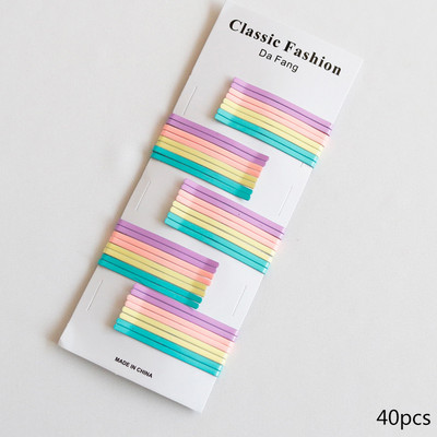 20/50 db/csomag Hajcsat Hajtűk Női Bobby Pins Hajfogantyúk Hajcsat Egyszerű Candy Color Hajformázó Kiegészítő Szettek