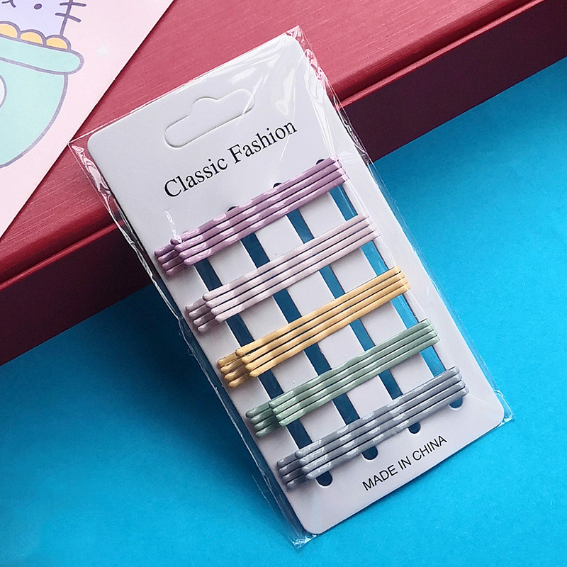 20/50 db/csomag Hajcsat Hajtűk Női Bobby Pins Hajfogantyúk Hajcsat Egyszerű Candy Color Hajformázó Kiegészítő Szettek