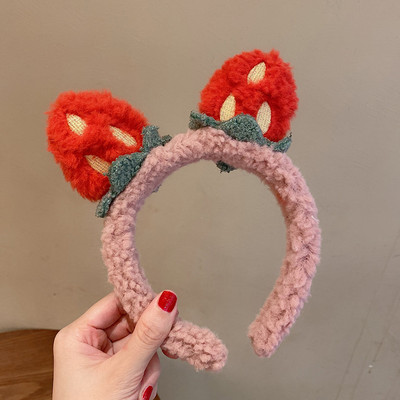 Bentite drăguțe din lână de miel pentru fete, care se spală pe față, încântător de animale, bentiță ureche de urs, ornament pentru cosplay, inele, accesorii de păr la modă