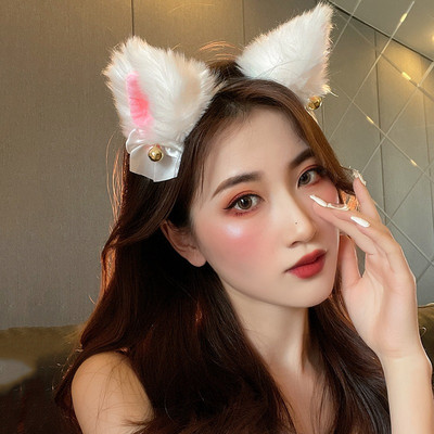 Bentite drăguțe din lână de miel pentru fete, care se spală pe față, încântător de animale, bentiță ureche de urs, ornament pentru cosplay, inele, accesorii de păr la modă