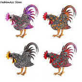 1 buc cristal stras pui cocoș găină fermă animale broșă bijuterii costum pentru femei