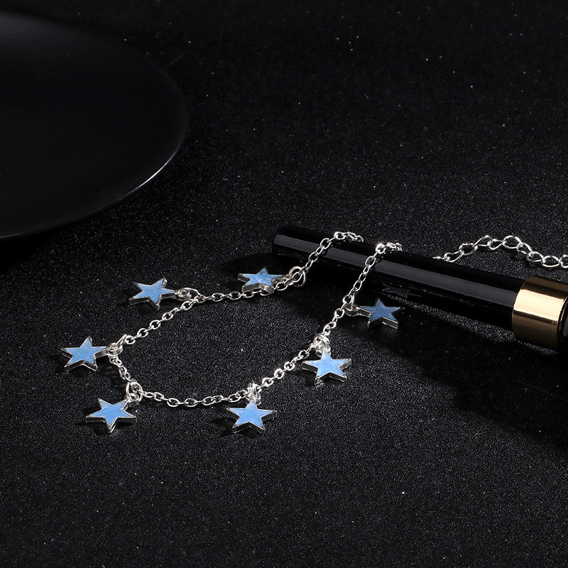 Anklet de plajă luminoasă de epocă Lanț pentru picioare Shell hard Bijuterii de modă Charming Glow In The Dark Heart Anklet