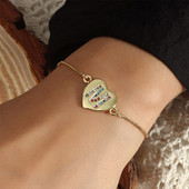 Cubic Zirconia 26 Alfabet Litere Charm Brățară Femeie Cupru AZ Lanț inițial Nume Brățări pentru Femei Bijuterii Ajustabile