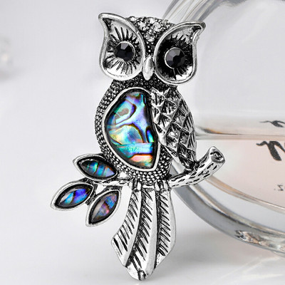 Broșă din aliaj cu 20 de stiluri cu strasuri de bufniță de animale, ace și broșe de coajă de epocă emailate pentru femei, bărbați, haine, eșarfă, bijuterii