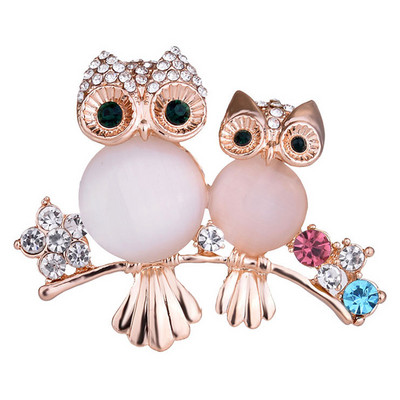 Broșă din aliaj cu 20 de stiluri cu strasuri de bufniță de animale, ace și broșe de coajă de epocă emailate pentru femei, bărbați, haine, eșarfă, bijuterii