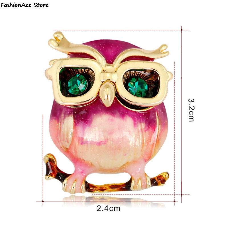 Broșă din aliaj cu 20 de stiluri cu strasuri de bufniță de animale, ace și broșe de coajă de epocă emailate pentru femei, bărbați, haine, eșarfă, bijuterii