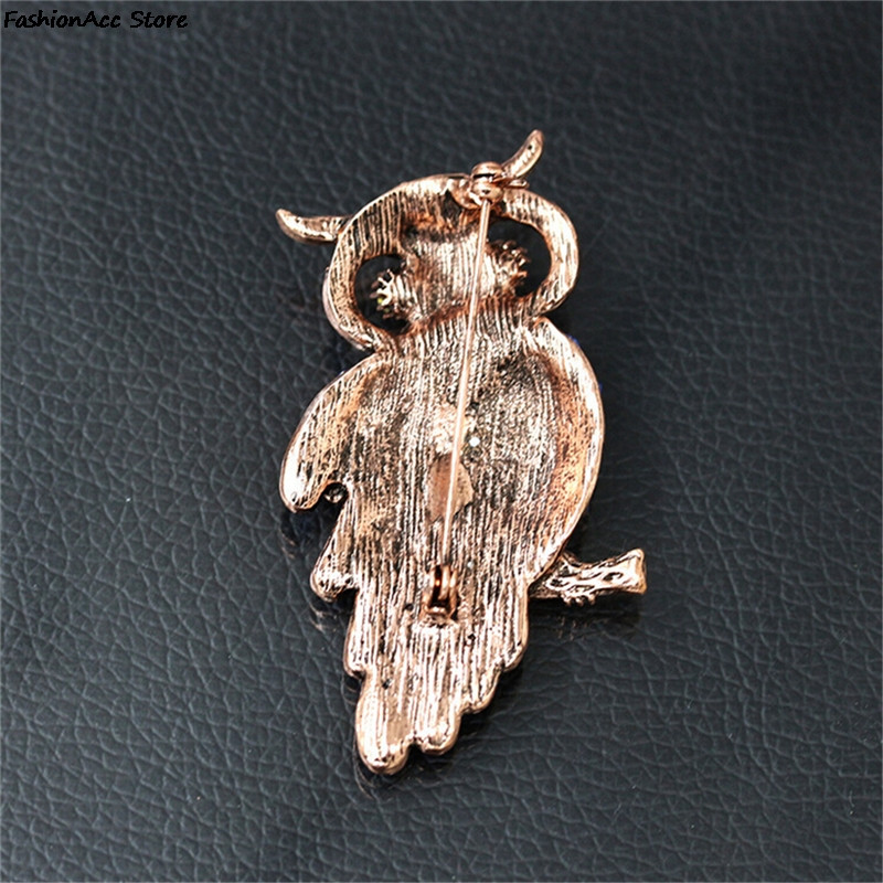Broșă din aliaj cu 20 de stiluri cu strasuri de bufniță de animale, ace și broșe de coajă de epocă emailate pentru femei, bărbați, haine, eșarfă, bijuterii