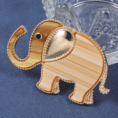 D&Rui luksuzni pozlaćeni broš sa slonom od akrila, modna igla od legure cinka, ženska haljina, slatka dekoracija za žene, muškarce, darovi