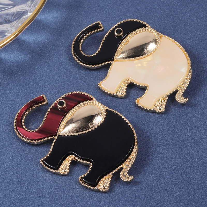 D&Rui luksuzni pozlaćeni broš sa slonom od akrila, modna igla od legure cinka, ženska haljina, slatka dekoracija za žene, muškarce, darovi