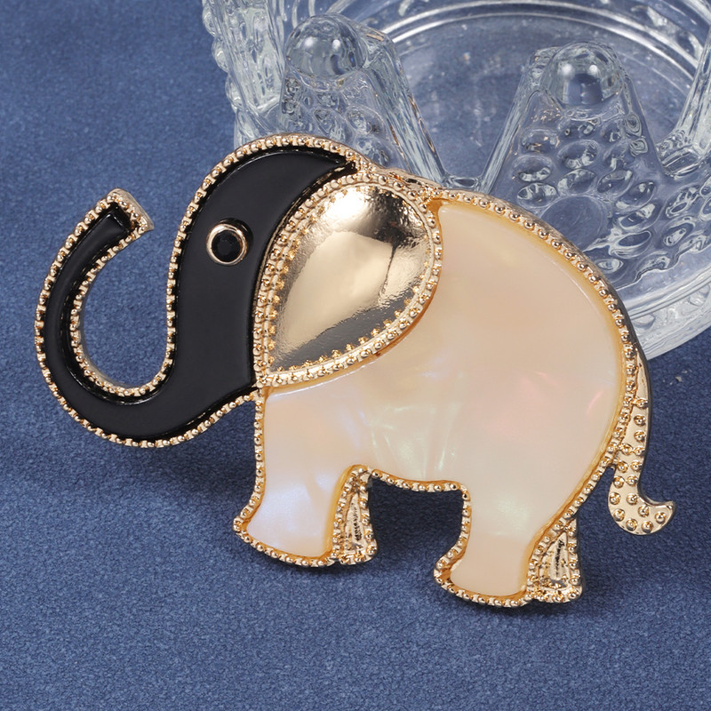 D&Rui luksuzni pozlaćeni broš sa slonom od akrila, modna igla od legure cinka, ženska haljina, slatka dekoracija za žene, muškarce, darovi