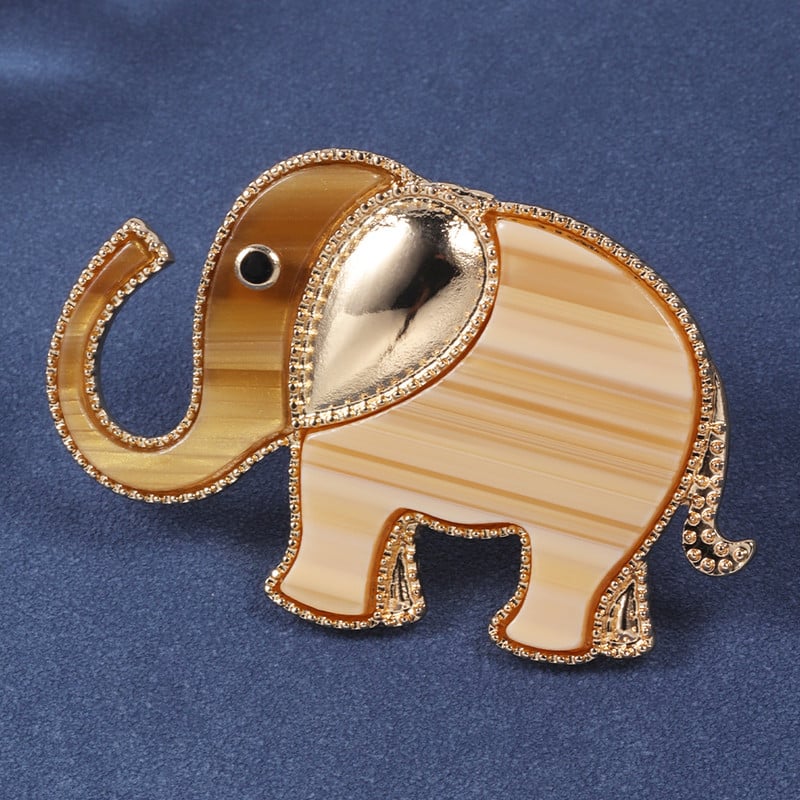 D&Rui luksuzni pozlaćeni broš sa slonom od akrila, modna igla od legure cinka, ženska haljina, slatka dekoracija za žene, muškarce, darovi