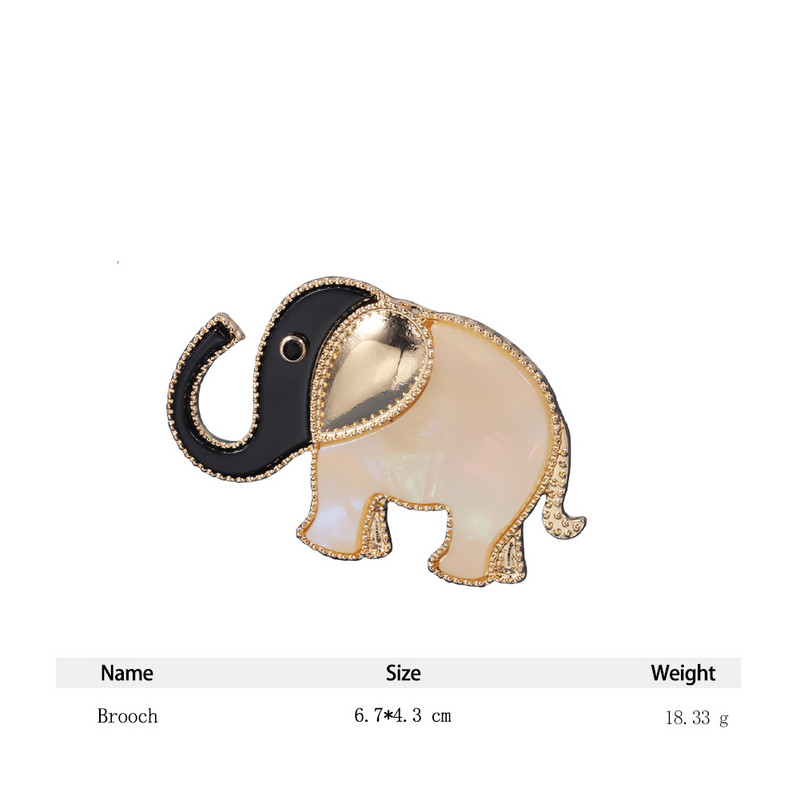 D&Rui luksuzni pozlaćeni broš sa slonom od akrila, modna igla od legure cinka, ženska haljina, slatka dekoracija za žene, muškarce, darovi
