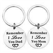 Pentru mama/tata mea Cadou de dragoste Scrisoare Breloc Breloc din oțel inoxidabil Ziua Mamei Ziua Tatălui Accesorii cadouri