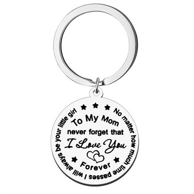 Pentru mama/tata mea Cadou de dragoste Scrisoare Breloc Breloc din oțel inoxidabil Ziua Mamei Ziua Tatălui Accesorii cadouri