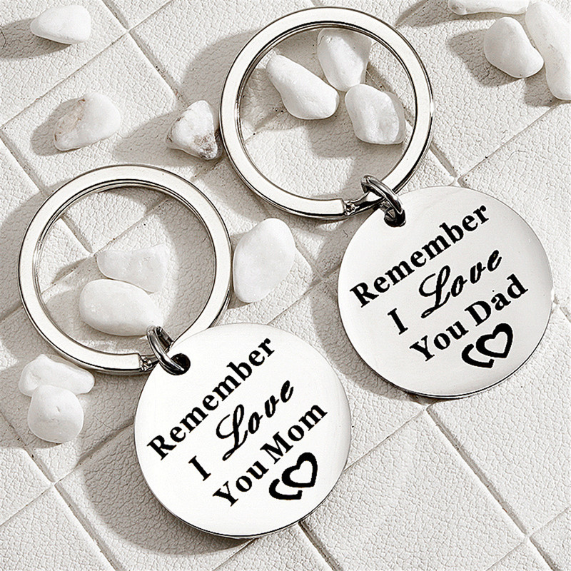 Pentru mama/tata mea Cadou de dragoste Scrisoare Breloc Breloc din oțel inoxidabil Ziua Mamei Ziua Tatălui Accesorii cadouri