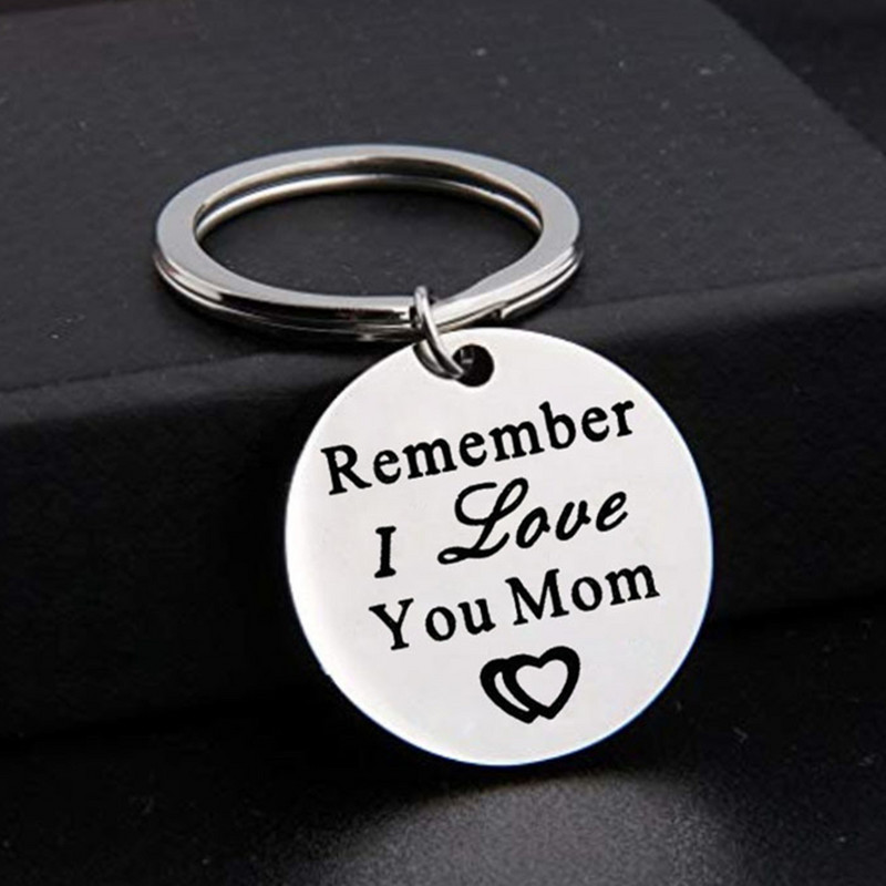 Pentru mama/tata mea Cadou de dragoste Scrisoare Breloc Breloc din oțel inoxidabil Ziua Mamei Ziua Tatălui Accesorii cadouri