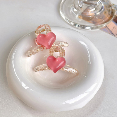 2 db/Szett Kis aranyos rózsaszín szív hajcsat Női Lányok Mini bilincsek Haj Karmos Clip Barrettes Rák Koreai Haj Kiegészítők Új