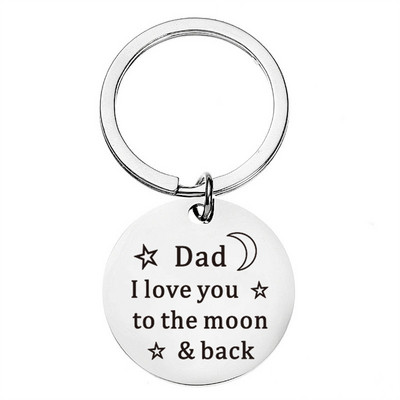 "Szeretlek a Holdig és vissza" feliratos kulcstartó bűbáj Hálaadás Apák napja Anyák napi ajándékok Jelentős díszek