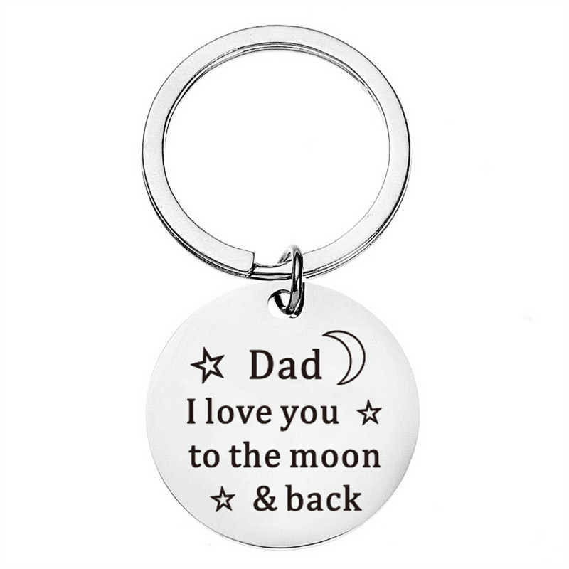 "Szeretlek a Holdig és vissza" feliratos kulcstartó bűbáj Hálaadás Apák napja Anyák napi ajándékok Jelentős díszek