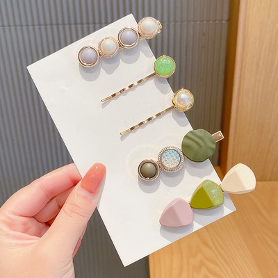 4/8 buc/pachet Seturi de agrafe de păr din perle aurii Agrafe de păr cu strasuri Agrafe drăguțe Agrafe de lux Accesorii de păr pentru femei