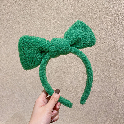 Fleece Bowknot Hajpántok Lányok Arcmosó Szép Fejpántok Cosplay Dísz Karikák Bandák Koreai divat Smink Haj Kiegészítők