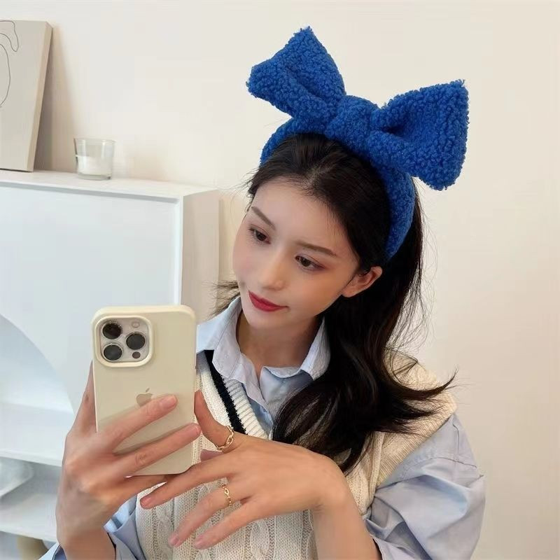 Fleece Bowknot Hajpántok Lányok Arcmosó Szép Fejpántok Cosplay Dísz Karikák Bandák Koreai divat Smink Haj Kiegészítők