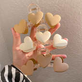 Nagy szívű hajkarmos kapocs Nagy Barrette lófarok tartó Gyöngy Claw Clips Tűk Hajcsat Nyári koreai hajkiegészítők nőknek