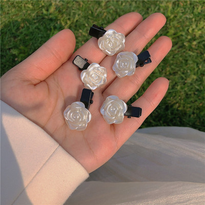 Pachet de 5 bucăți/seturi mici, drăguțe, trandafir, roz, flori, agrafe de păr, ace pentru fete, mini cleme de păr, accesorii de păr la modă coreeană