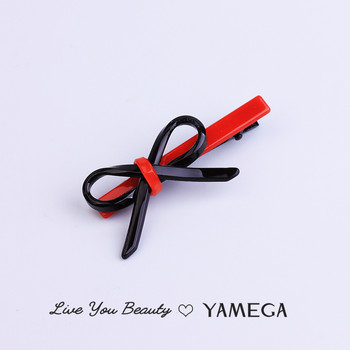 YAMEGA New Sweet Resin Bowknot Καρφίτσες για τα μαλλιά Κόκκινο κλιπ μαλλιών Κάλυμμα κεφαλής Barrettes Νυφικό κόσμημα Αξεσουάρ μαλλιών για γυναίκες Γάμος κορίτσι